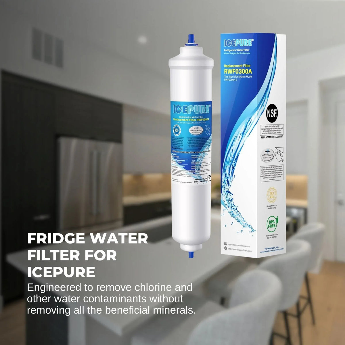 2 EXTERNAL FRIDGE WATER FILTER For AMANA MIELE BEKO FISHER PAYKEL LIEBHERR