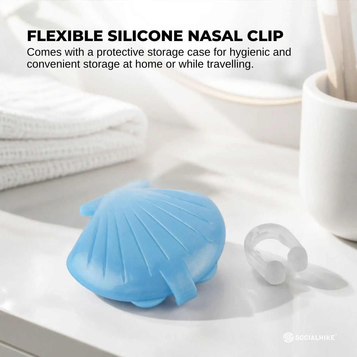 Social Hike Silicone Nasal Clips with Cases – 5 Pack