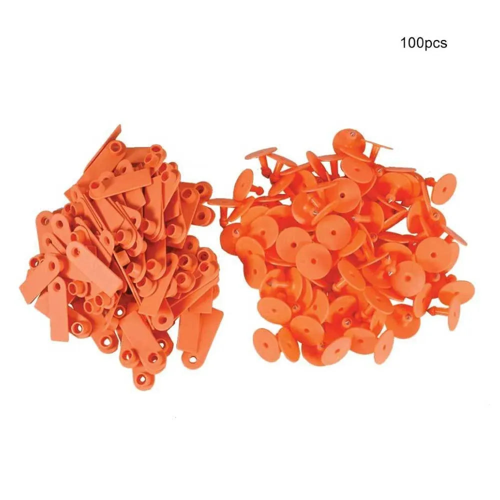 100x Cattle Ear Tags 5x2cm Set - Mini Orange Blank Pig Goat Livestock Label — product image 3 of 5