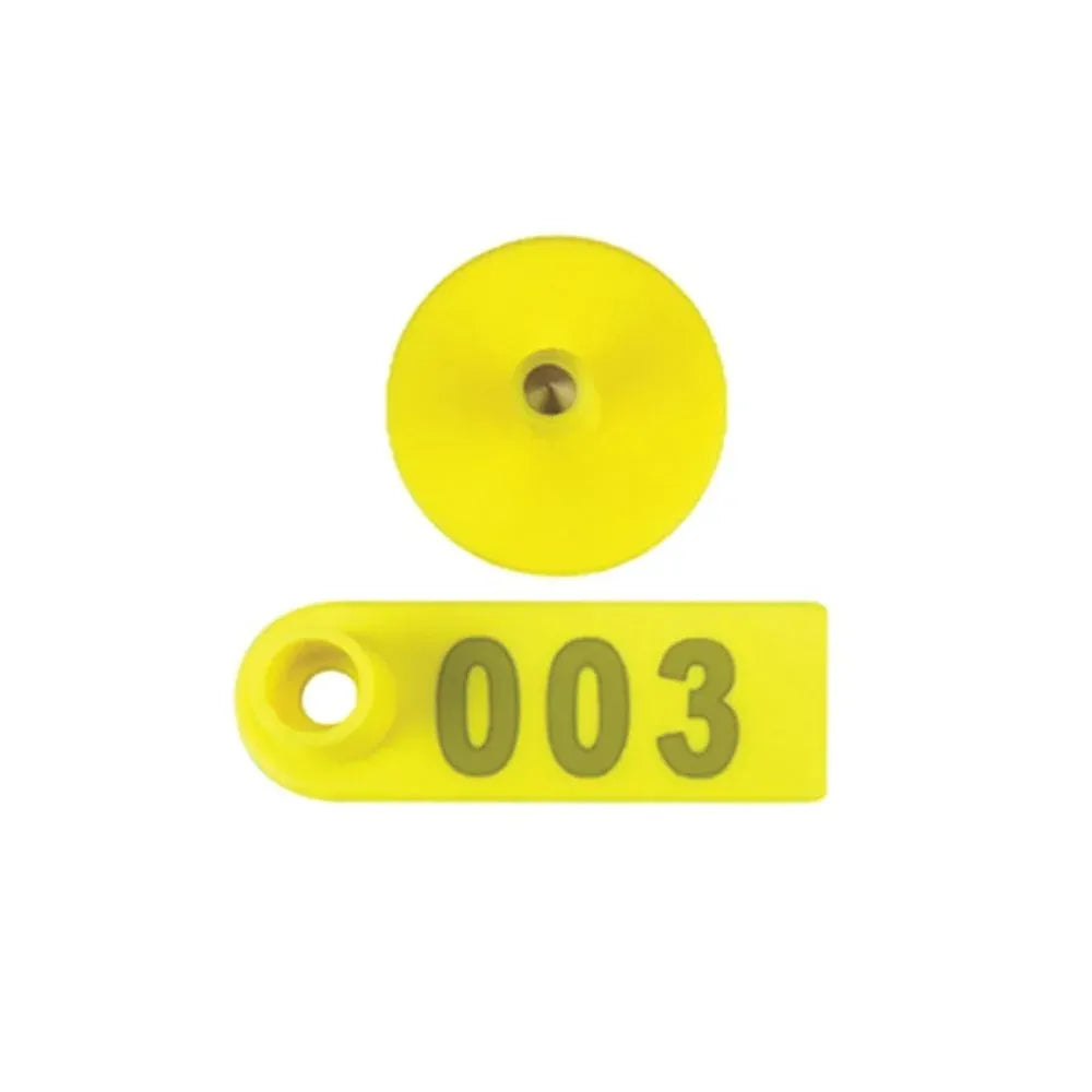 1-100 Cattle Number Ear Tag 5x2cm Set - Yellow Small Pig Sheep Livestock Label — product image 1 of 5
