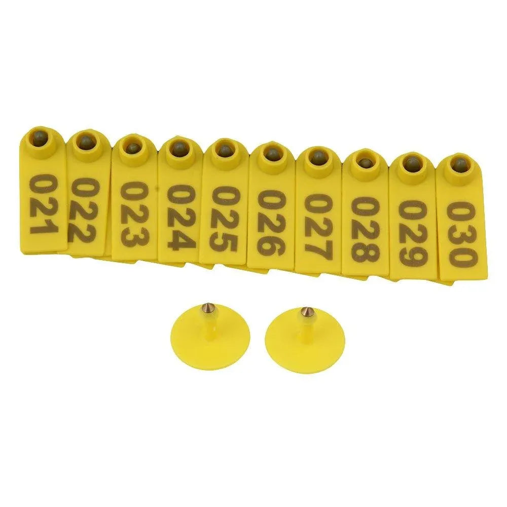 1-100 Cattle Number Ear Tag 5x2cm Set - Yellow Small Pig Sheep Livestock Label — product image 2 of 5
