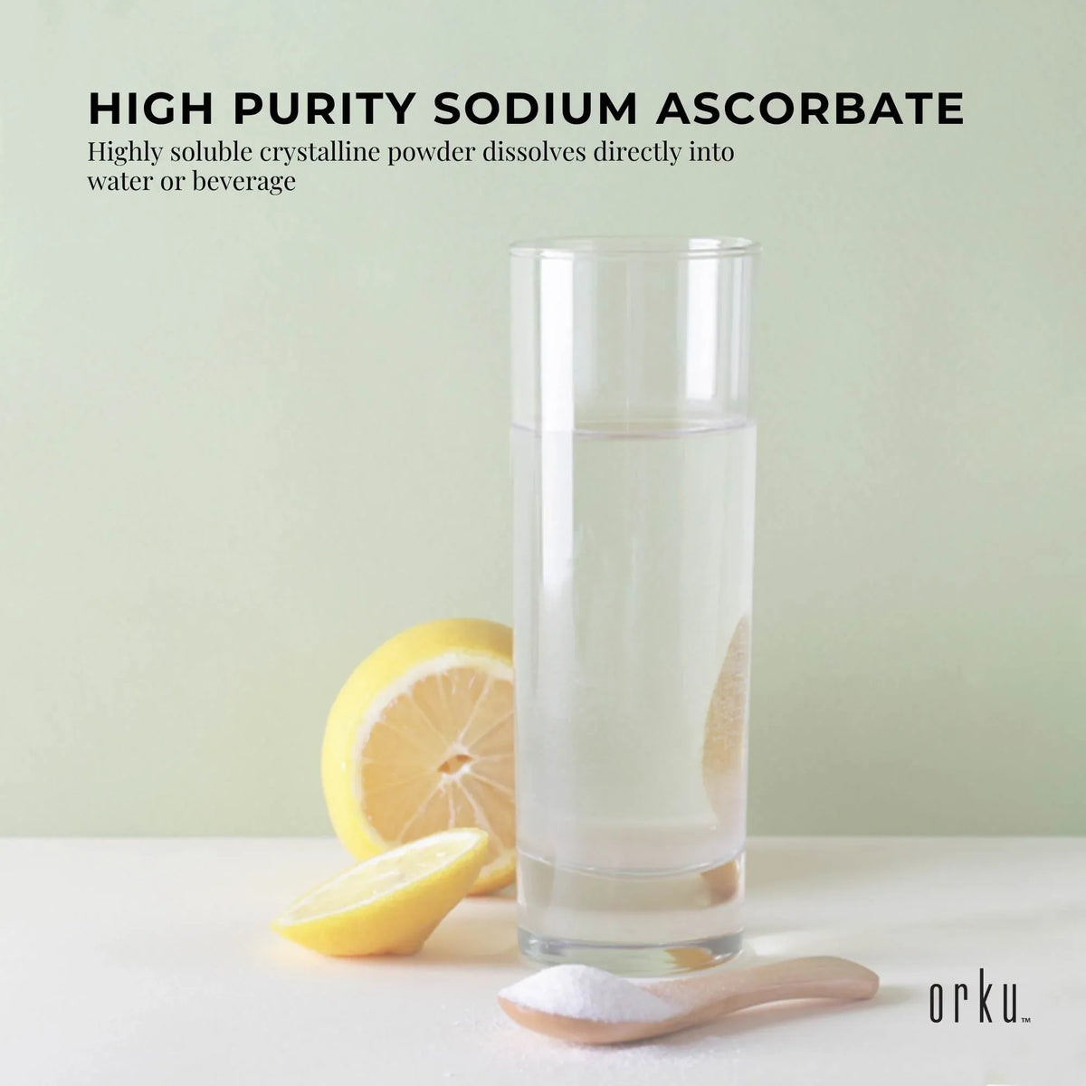 Orku 400g Sodium Ascorbate - High Purity Crystalline Powder Ingredient