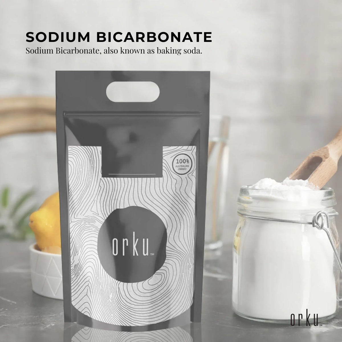Orku Food-Grade Sodium Bicarbonate Baking Soda – 20kg