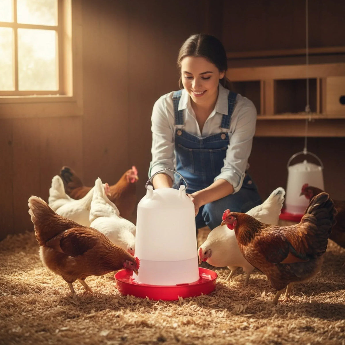 Rooster Farms 10L Automatic Chicken Drinker Poultry Waterer Bucket Chooks Ducks — product image 2 of 4
