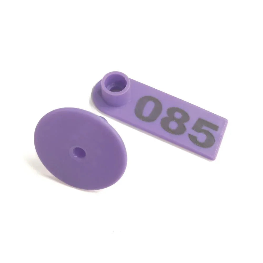 1-100 Cattle Number Ear Tags 5x2cm Purple Cow Sheep Pig Small Livestock Labels — product image 2 of 5