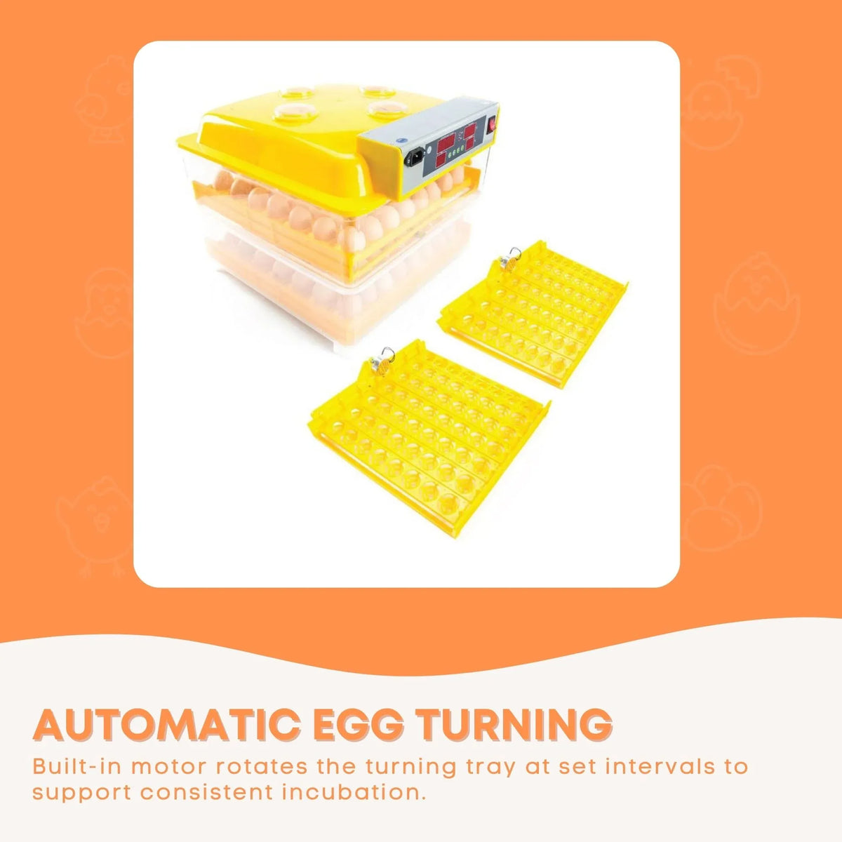 Rooster Farms Automatic Egg Incubator with Accessories, 112-Egg