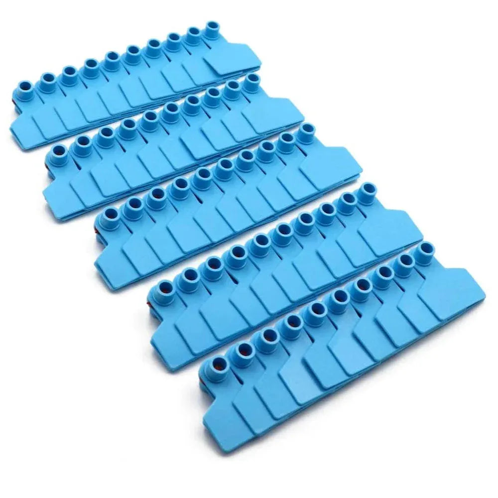 100x Cattle Ear Tags 5x4cm Set Cow Sheep Goat Blue Small Blank Livestock Label — product image 2 of 5