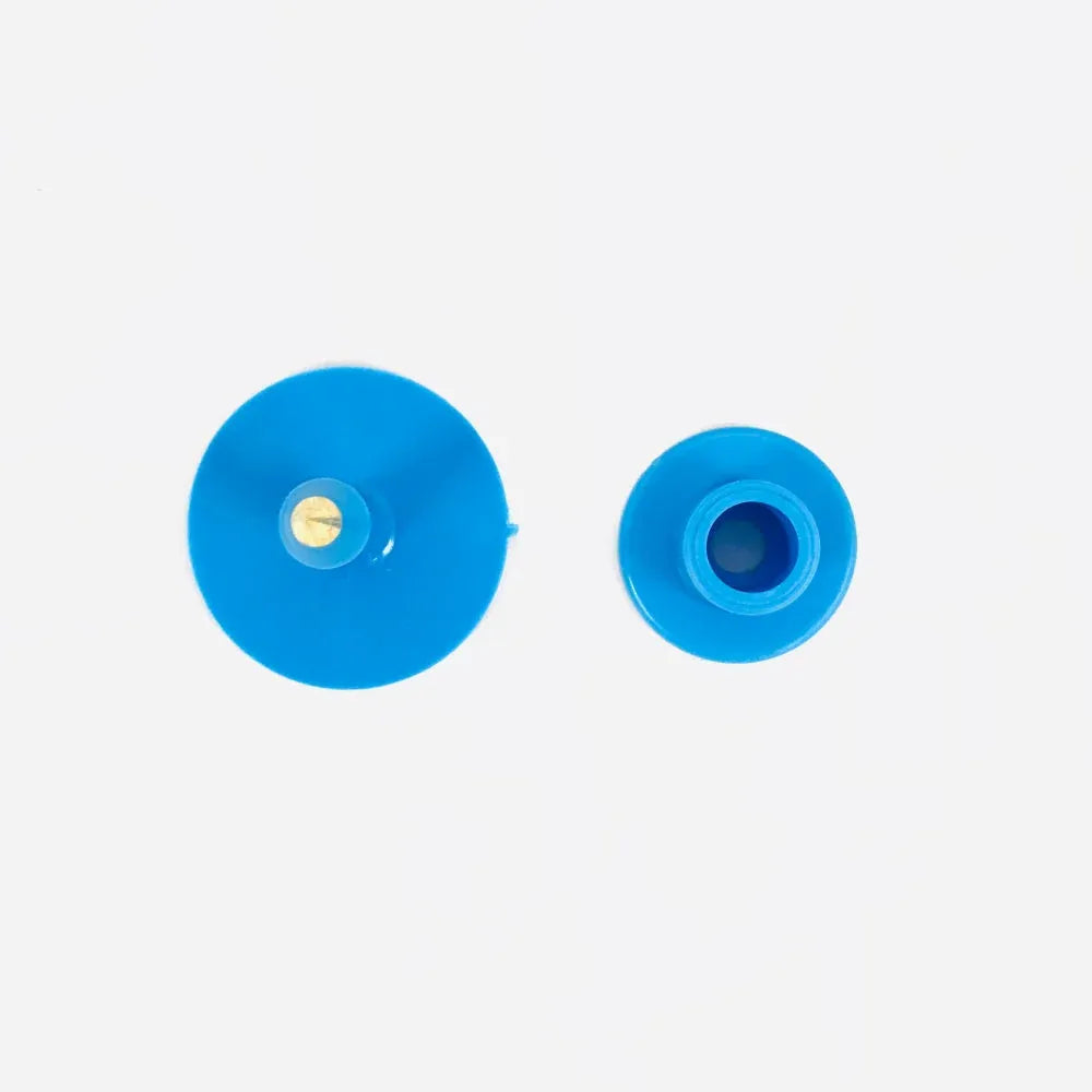 100x Cattle Ear Tags Set - Round Blue Pig Sheep Goat Small Blank Livestock Label — product image 3 of 4