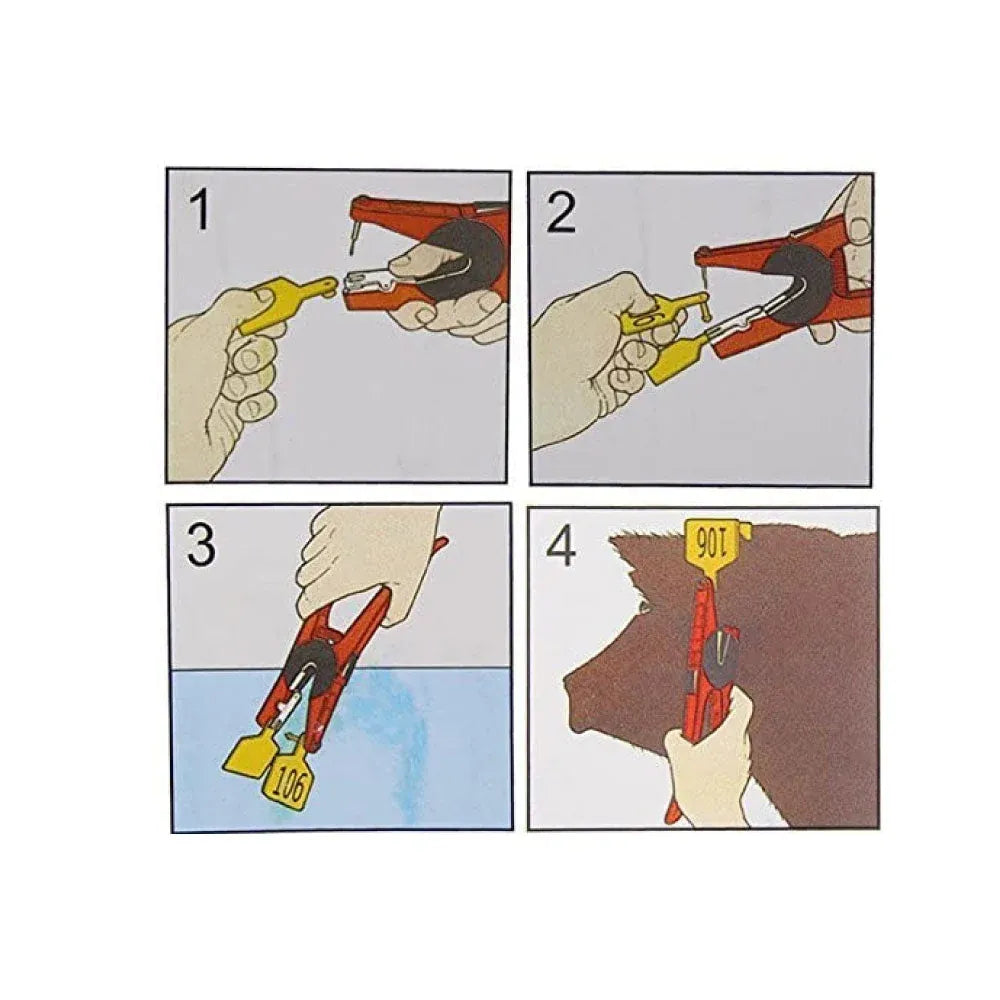 Rooster Farms Ear Tag Applicator Pliers - Livestock Cattle Tagger Tool — product image 5 of 5