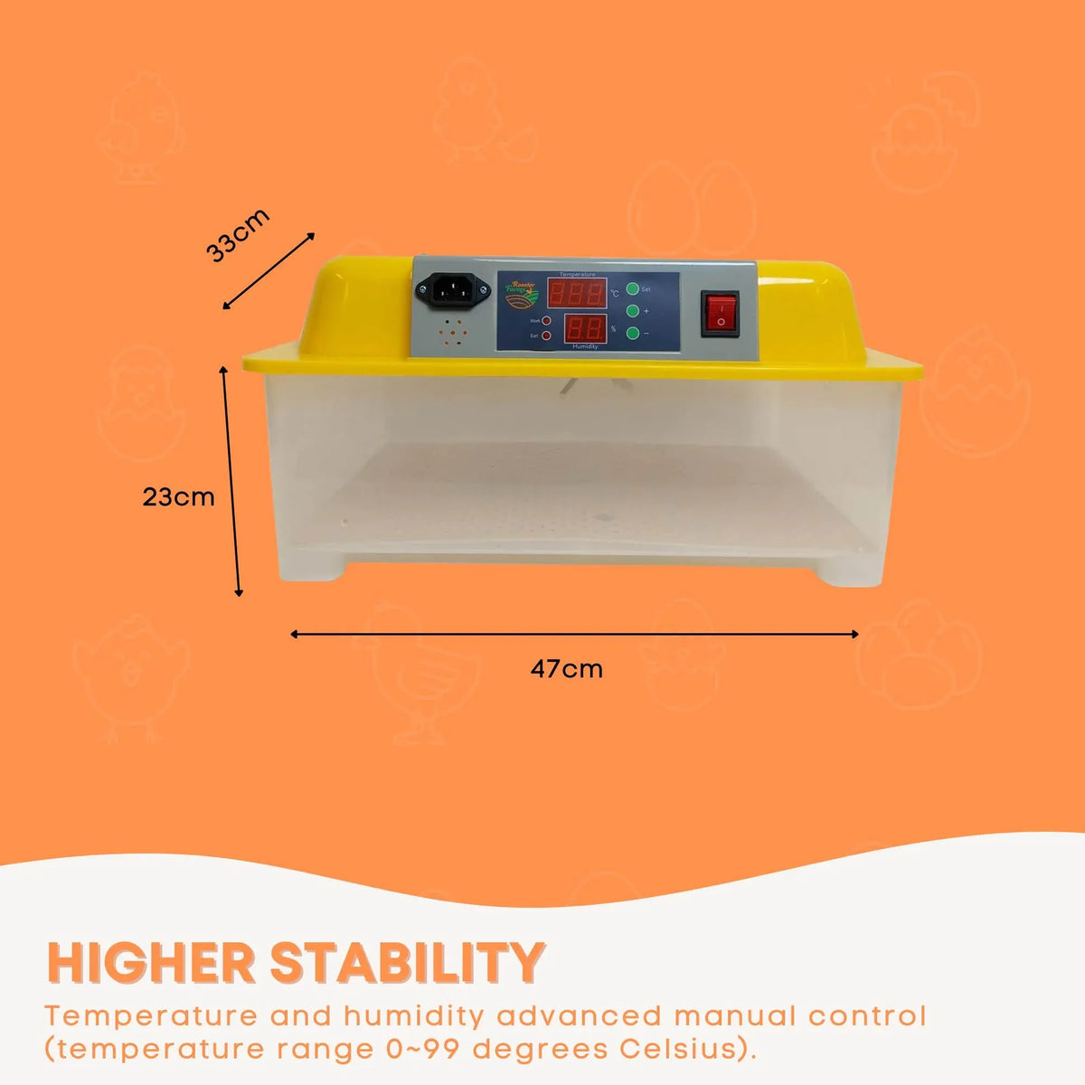 Rooster Farms Electric 24 Egg Incubator + Accessories for Chicken Quail Duck — product image 4 of 9
