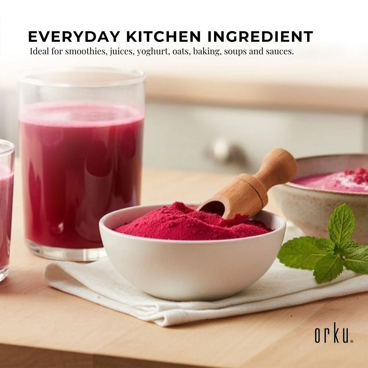 Orku 800g Organic Beetroot Powder ACO Certified 100% Pure Beet Root Tub