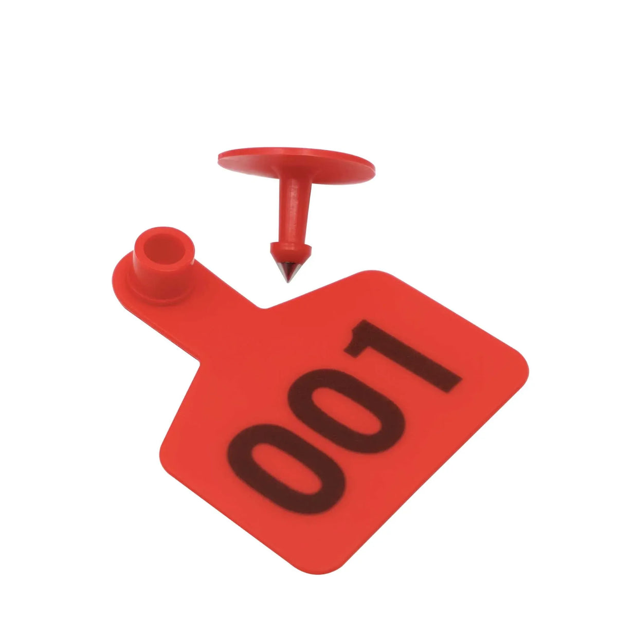 1-100 Cattle Number Ear Tags 5x4cm Set - Small Red Pig Goat Livestock Label — product image 4 of 6