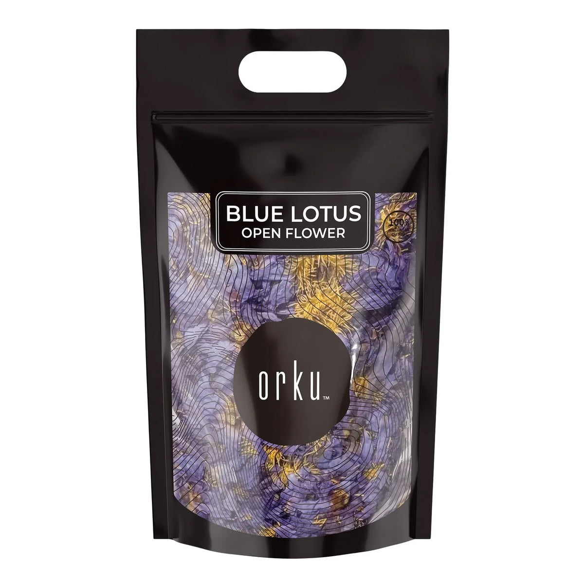 Orku 500g Blue Lotus Flowers - Dried Whole Open Lily Nymphaea Caerulea