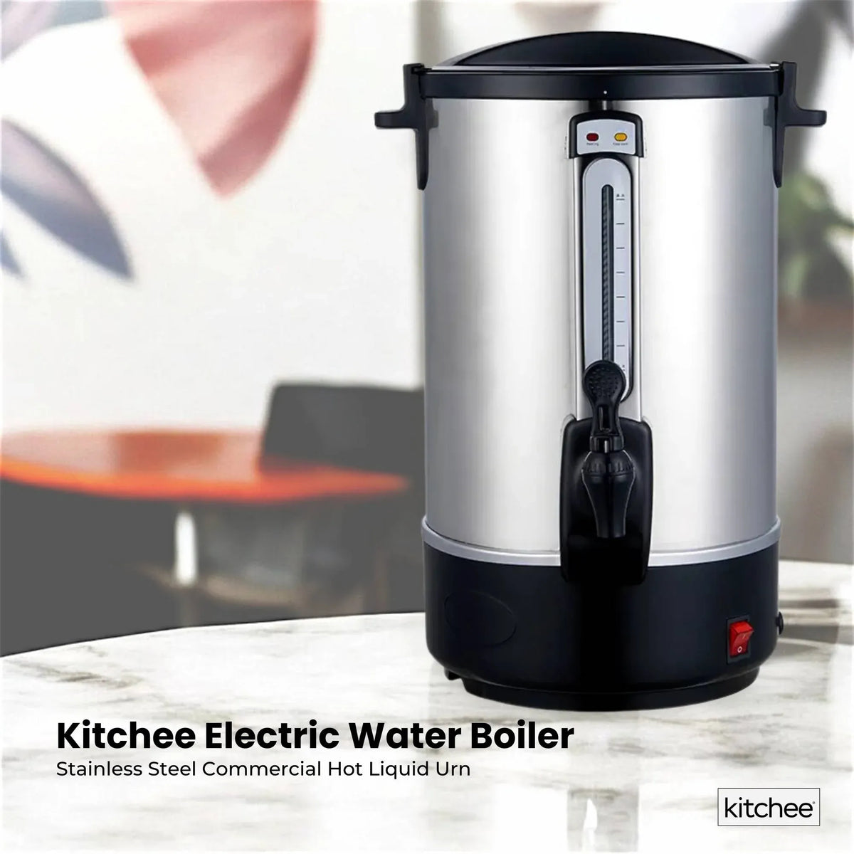 Kitchee 15L Electric Water Boiler - Stainless Steel Commercial Hot Liquid Urn