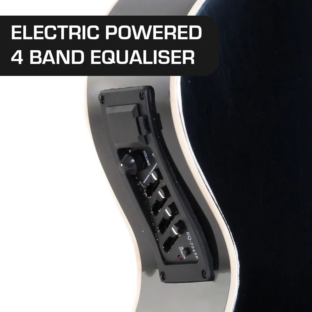 Karrera 43in Acoustic Bass Guitar - Black — product image 4