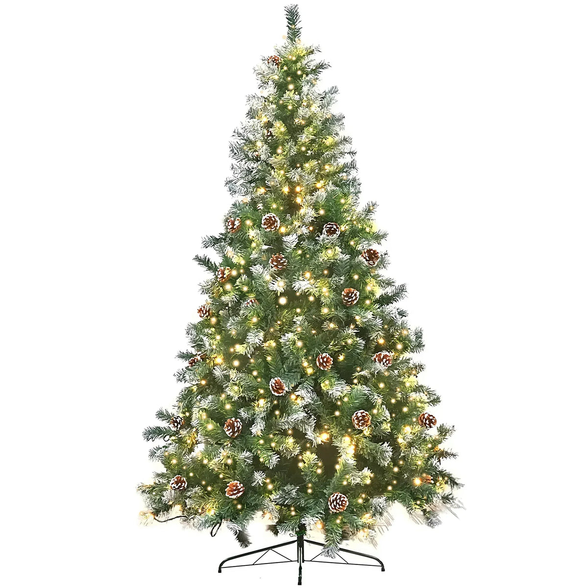 Christabelle Snow-Tipped Pre-Lit LED Christmas Tree with Pine Cones – 1.2 m — product image 1 of 12