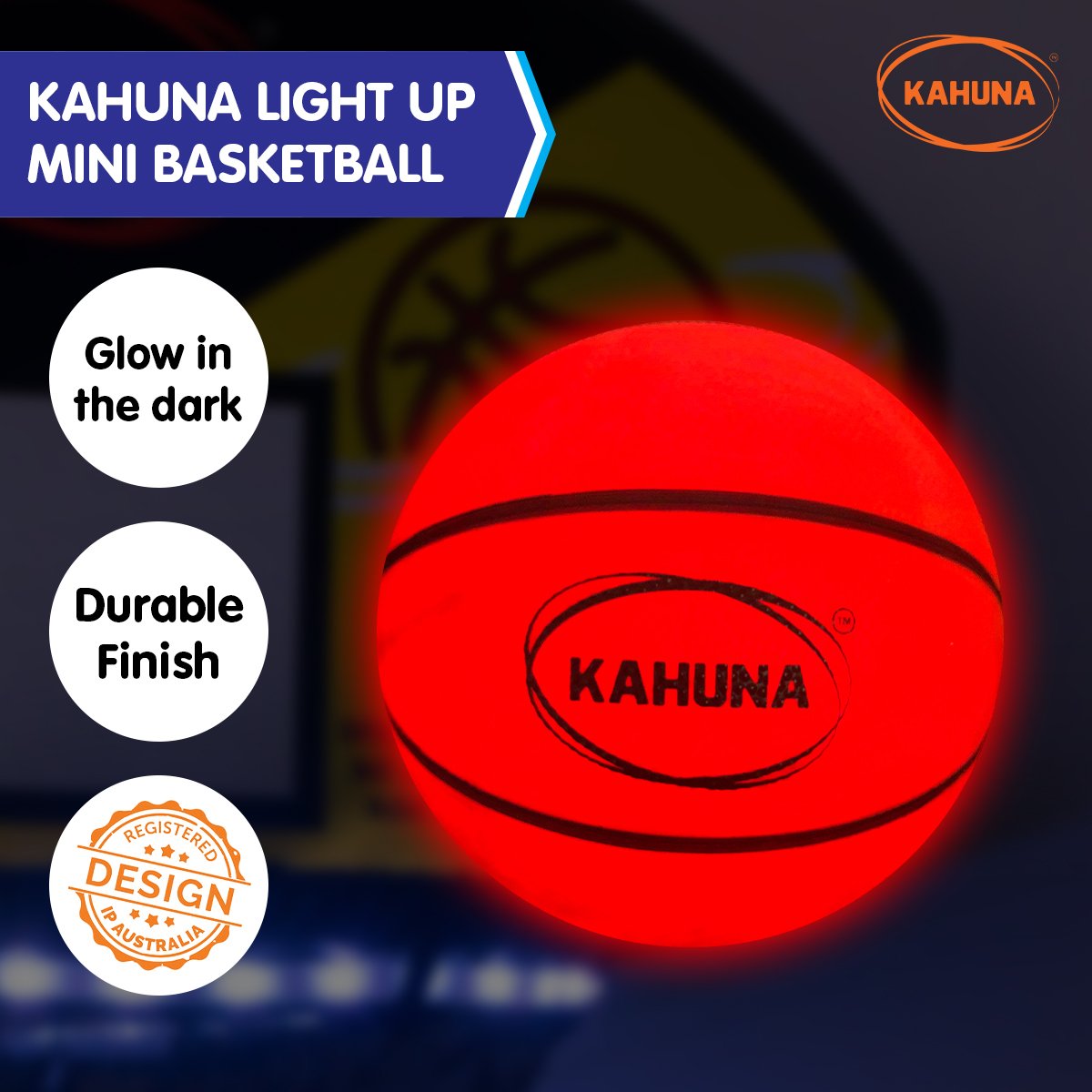 Kahuna Basketball L.e.d Glow Light Up Trampoline Ball — product image 3 of 9