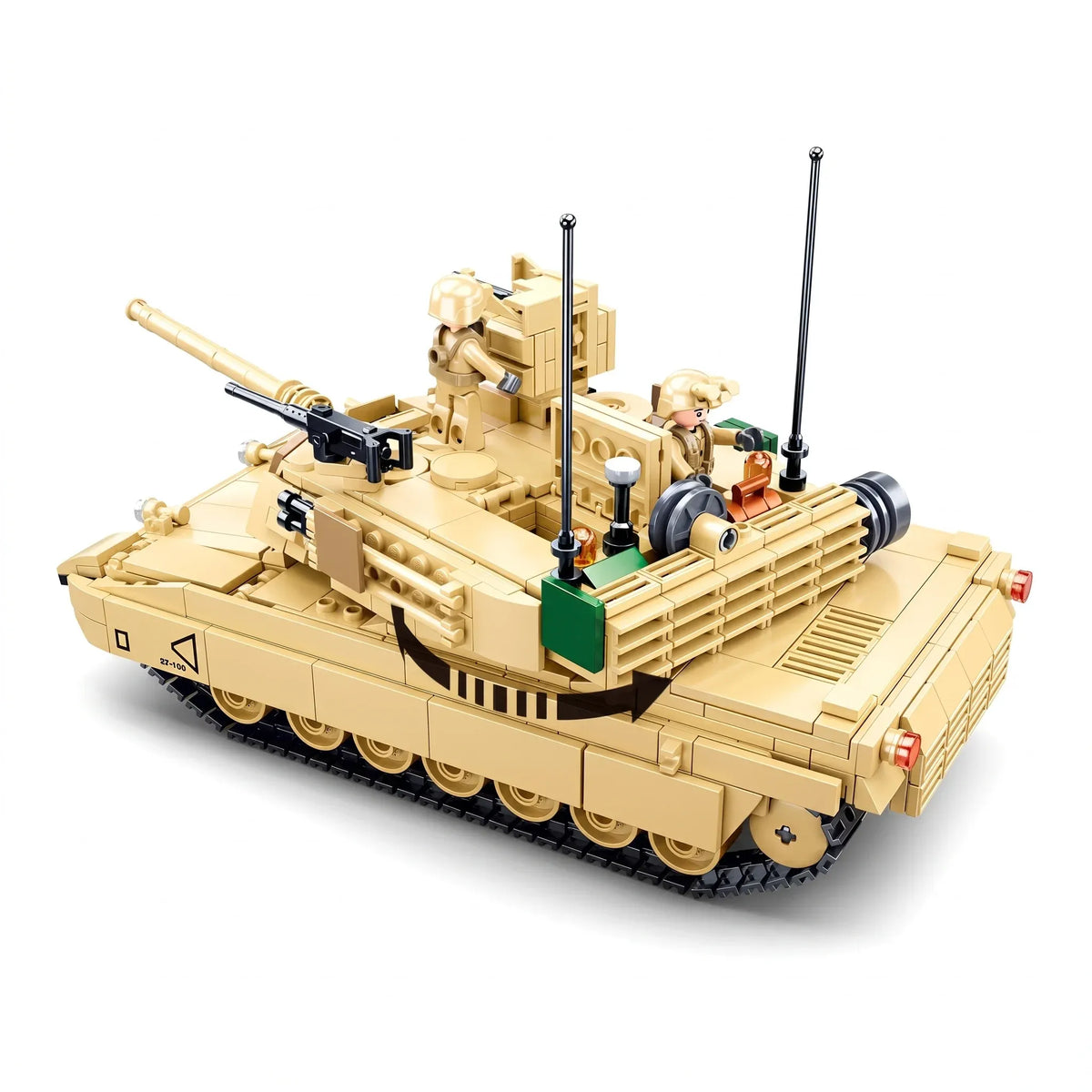 Sluban B0892 Model Kit M1A2 Abrams Main Battle Tank US Army Desert Armor Vehicle Military Building Blocks DIY Set Toy — product image 4