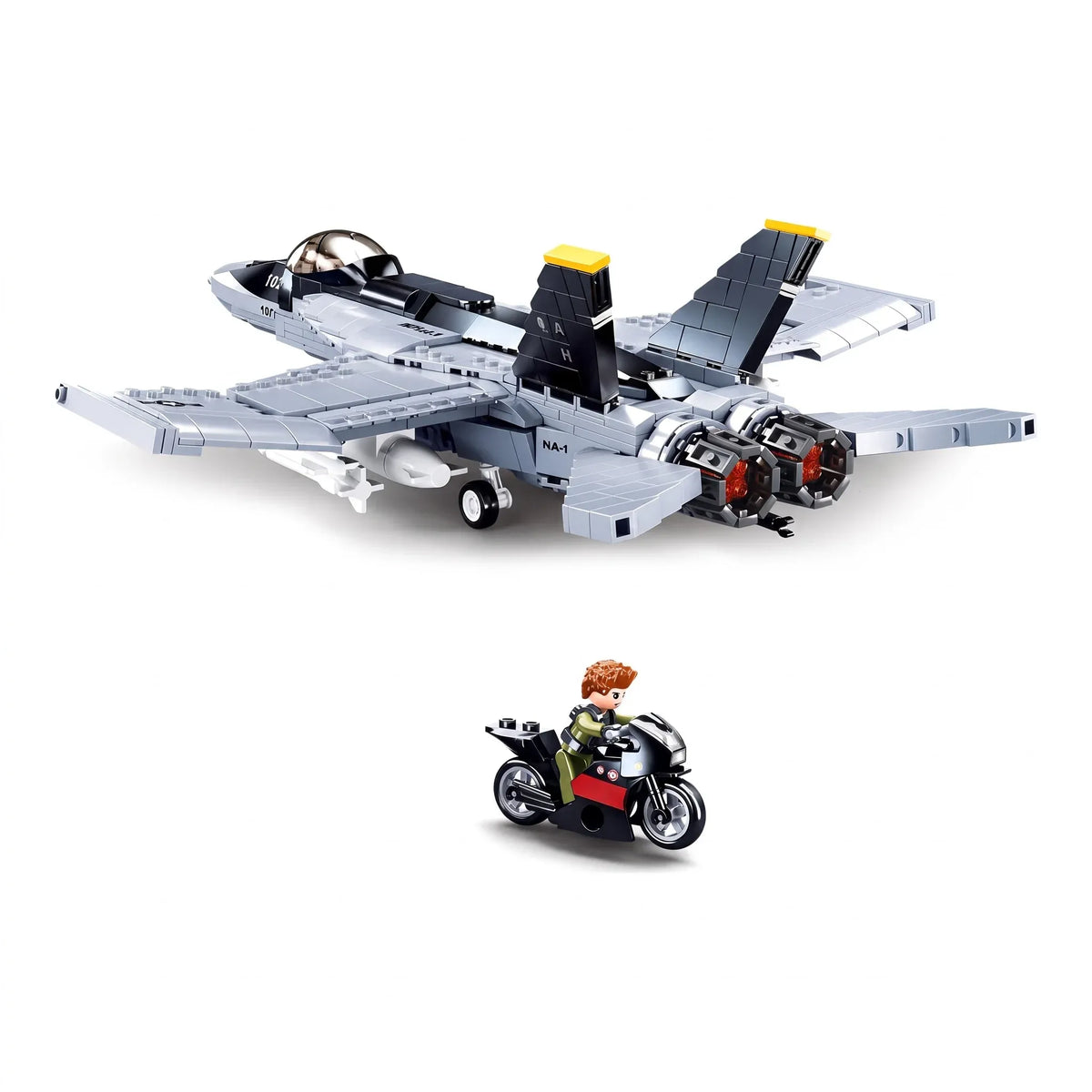 Sluban B0928 Model Kit FA18 Super Hornet Fighter Jet Plane RAAF Military Air Force Building Blocks Super Bumblebee DIY — product image 3