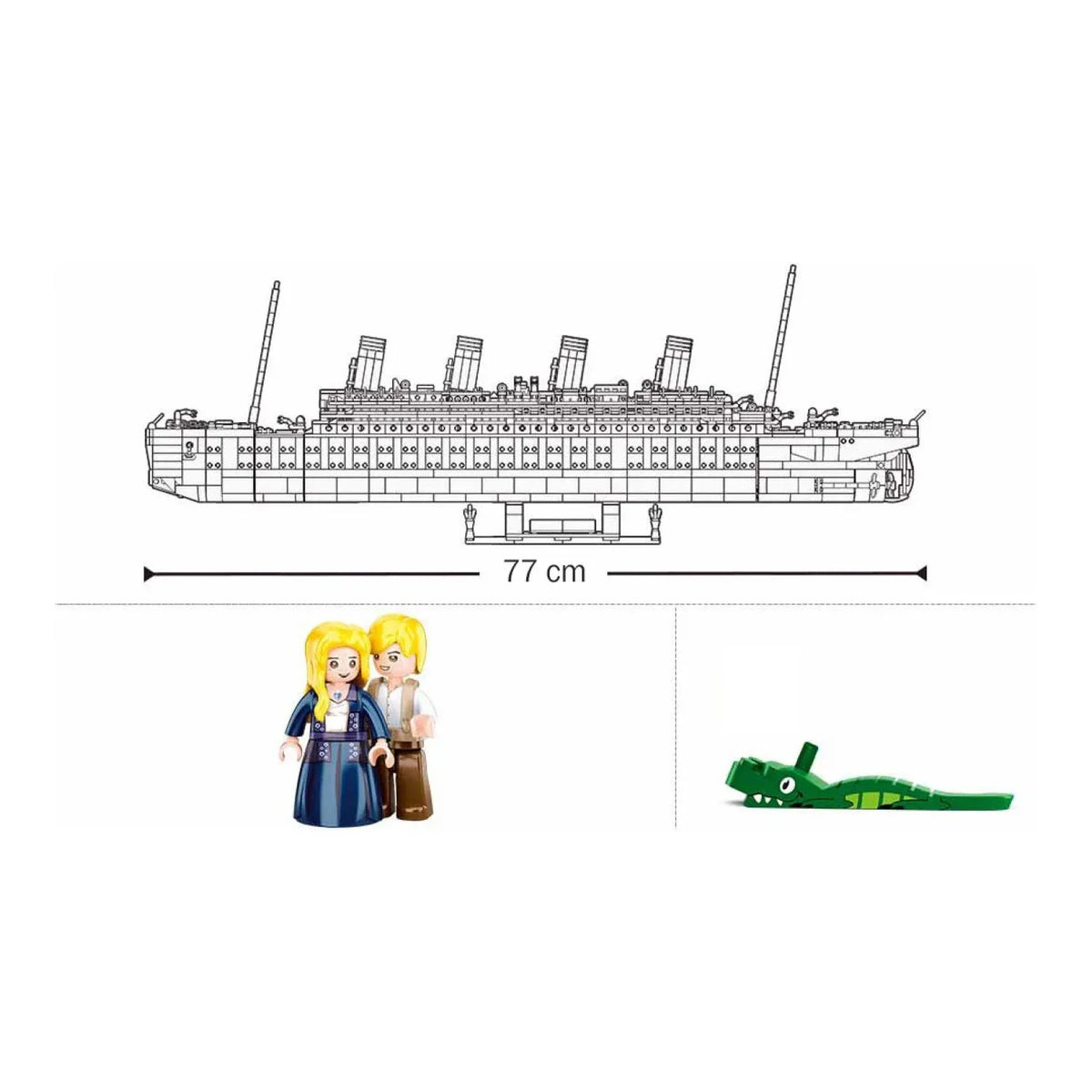 Sluban B1122 Model Kit 1:350 RMS Titanic Ocean Liner Cruise Ship Large Model Maritime Building Blocks DIY Construction — product image 4