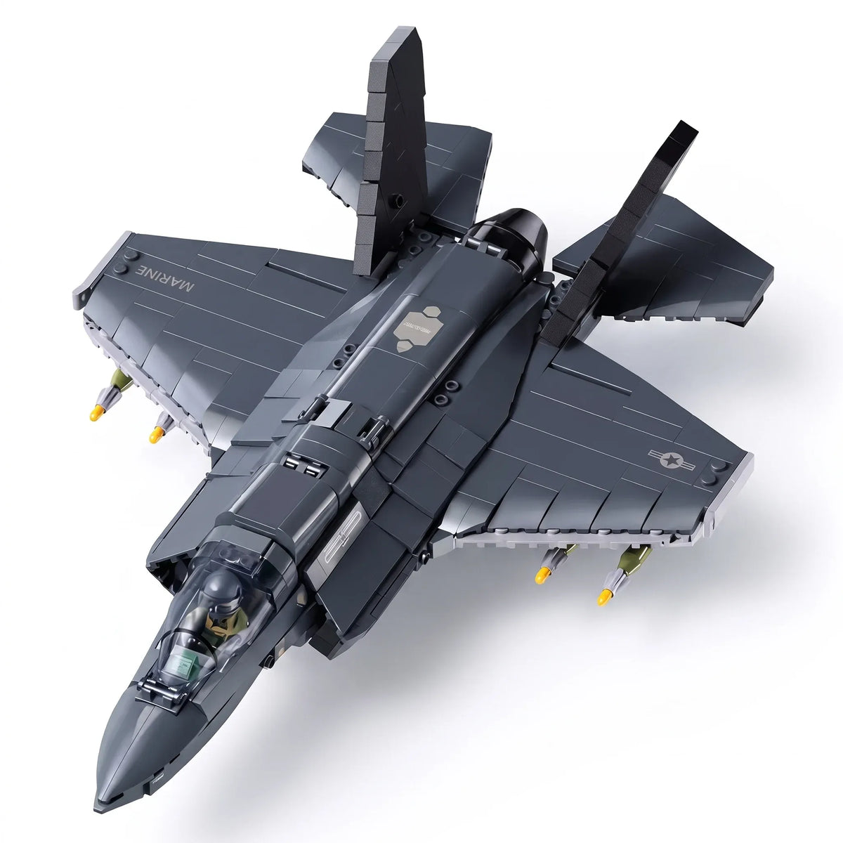Sluban B1361 Model Kit 1:44 F35 Lightning Stealth Fighter Jet Plane Modern USAF Air Force Building Blocks DIY Set Toy — product image 1