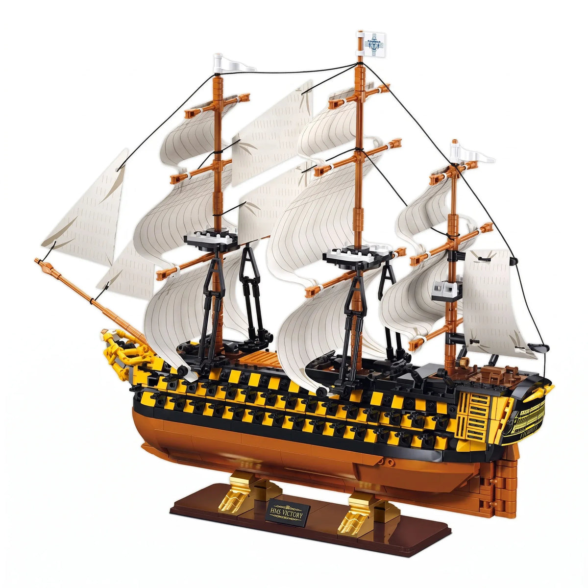 Sluban B1552 Model Kit 1:200 HMS Victory Sailing Battleship Warship Navy Vessel Boat Military DIY Construction Set Toy — product image 4