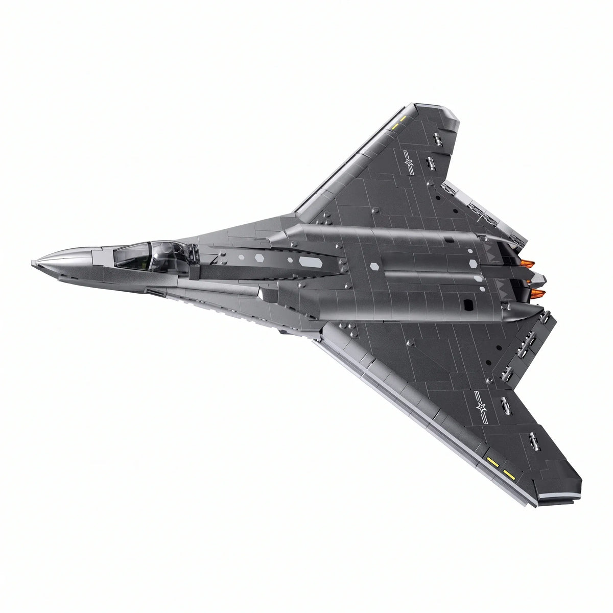 Sluban B1587 Model Kit 1:44 J50 Stealth Fighter Jet Plane - Military Air Force Building Blocks DIY Set Toy — product image 1