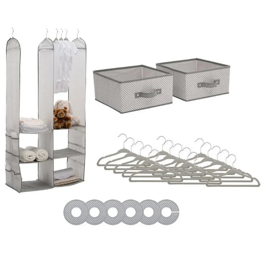 Delta Children 24 Piece Nursery Storage Set Cool Grey — product image 1 of 5