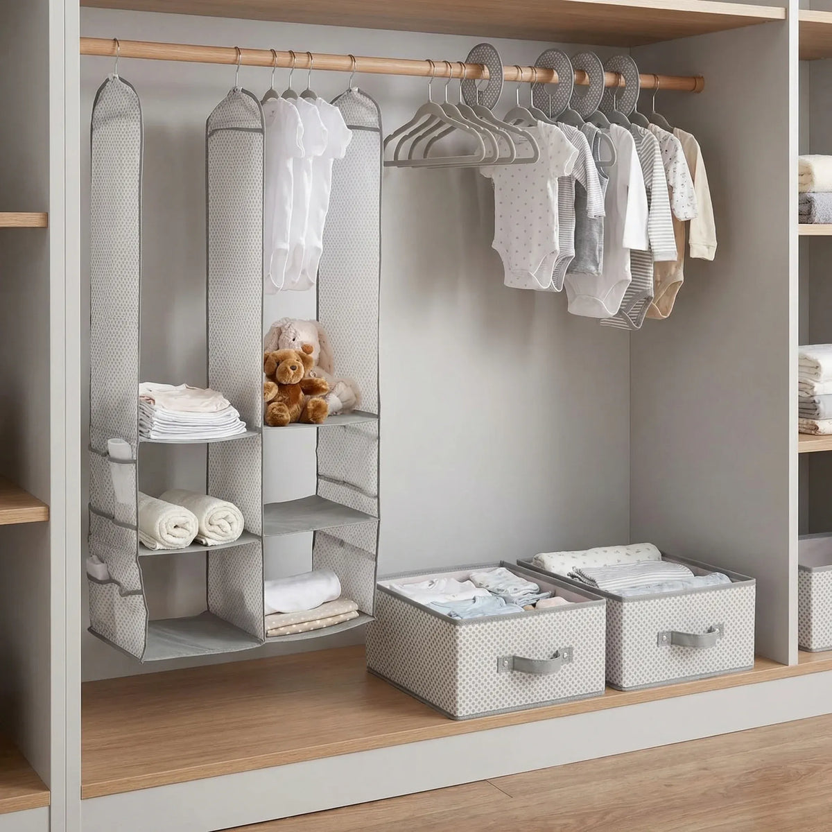 Delta Children 24 Piece Nursery Storage Set Cool Grey — product image 3 of 5