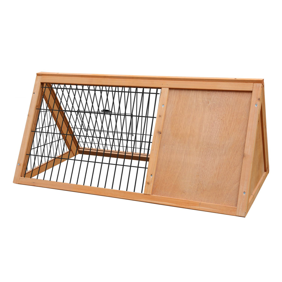 Furtastic A-Frame Wooden Rabbit Hutch with Wire Mesh - 98 × 50 × 44 cm