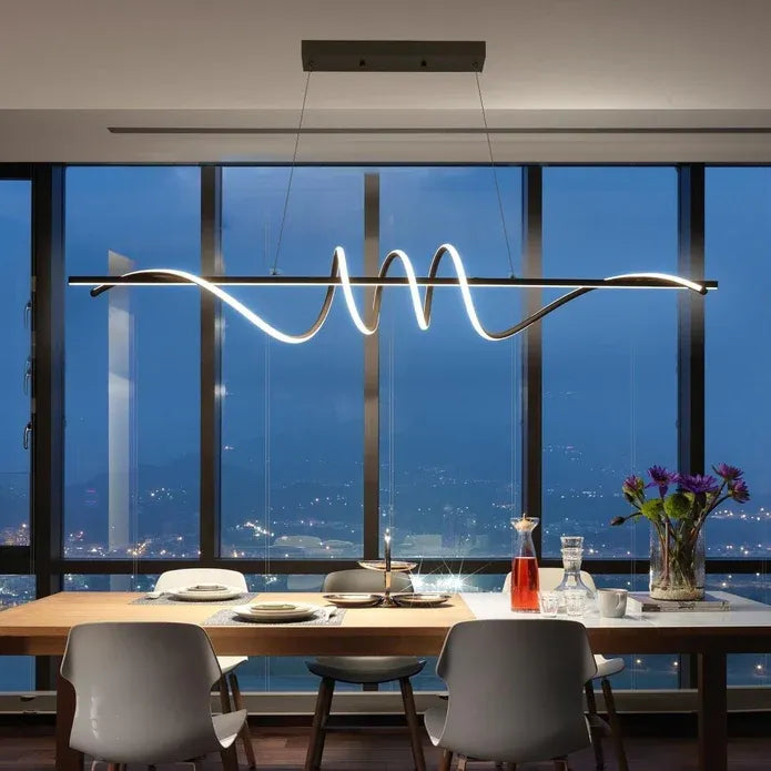 BAMDECOR A202 Dimmable Black Linear LED Pendant Light – 150 cm — product image 2 of 5