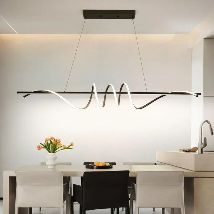 BAMDECOR A202 Dimmable Black Linear LED Pendant Light – 150 cm — product image 3 of 5
