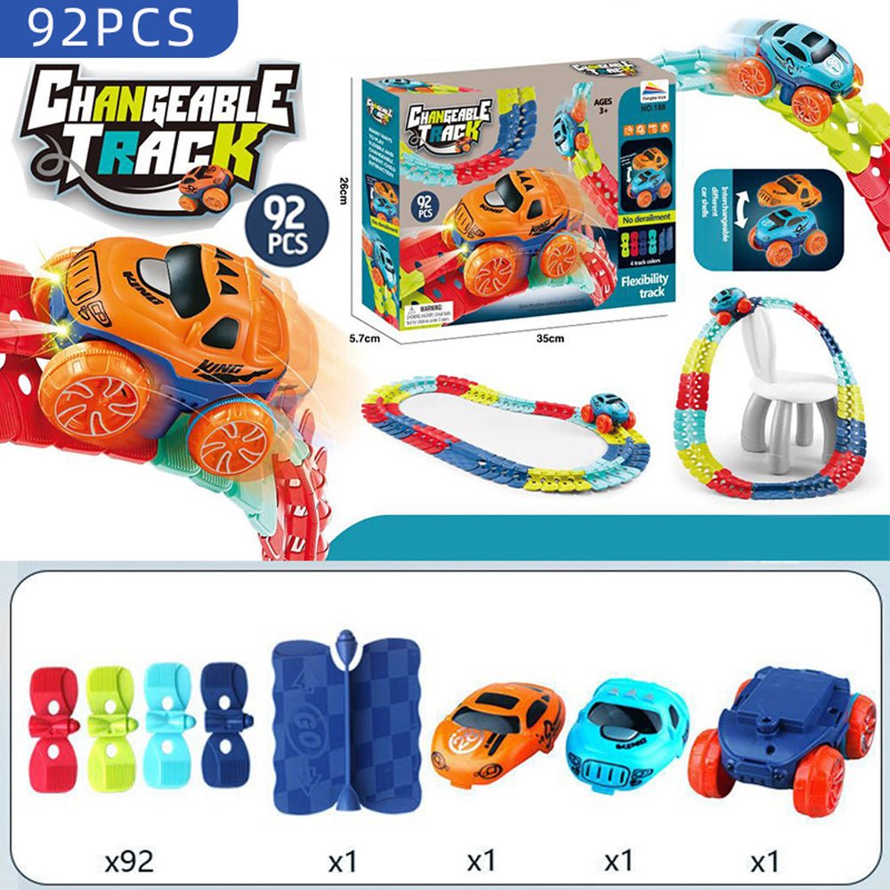 Flexible Race Track Set with LED Light-Up Car – 92 Pieces — product image 5 of 8