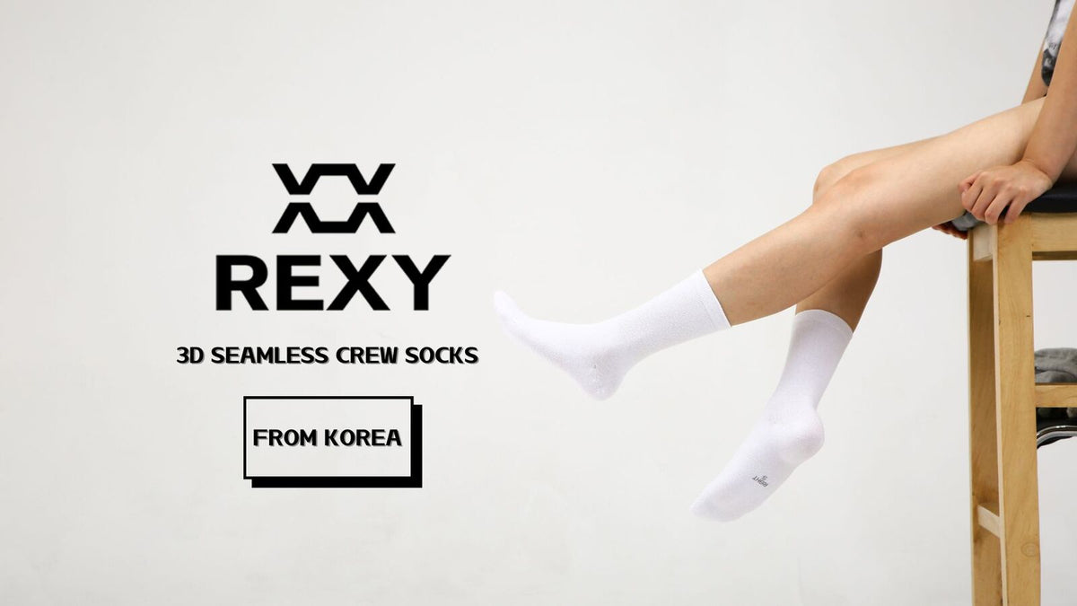 5X Rexy 3D Seamless Crew Socks Medium Slim Breathable WHITE — product photo 2 of 9