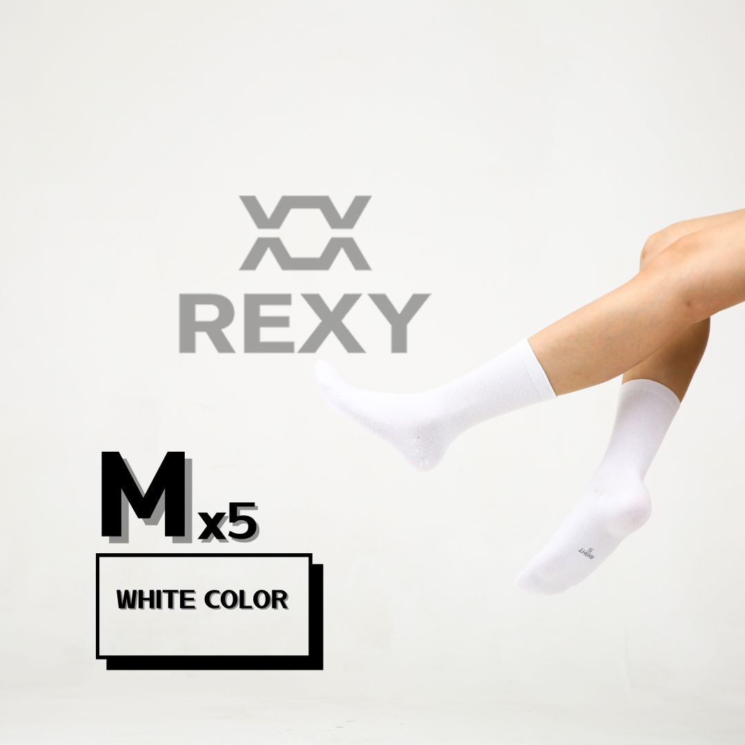 5X Rexy 3D Seamless Crew Socks Medium Slim Breathable WHITE — product photo 3 of 9