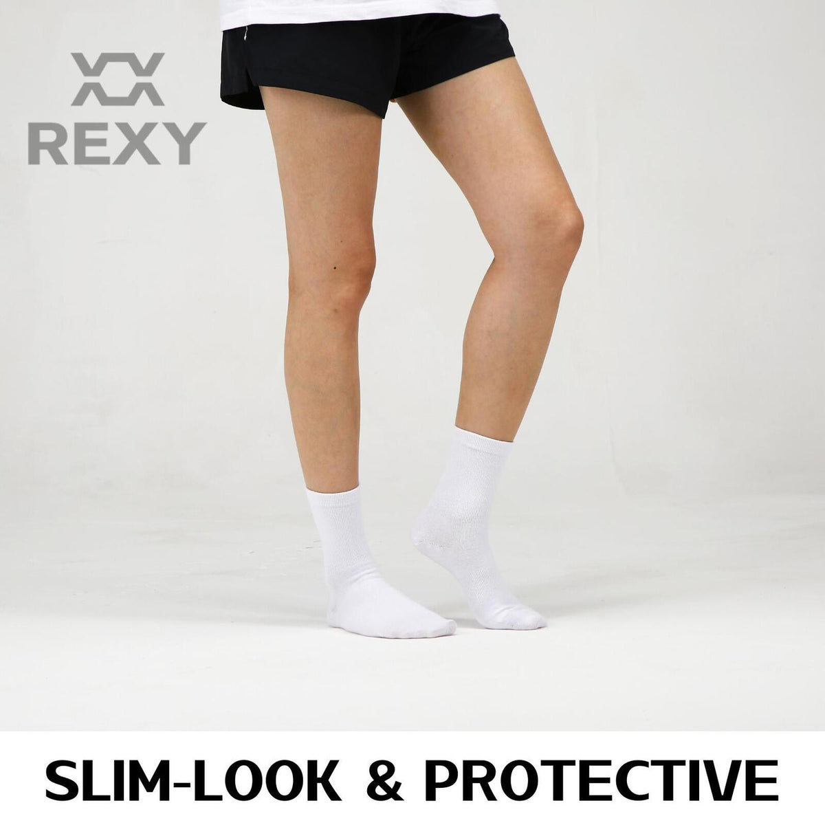 5X Rexy 3D Seamless Crew Socks Medium Slim Breathable WHITE — product photo 4 of 9