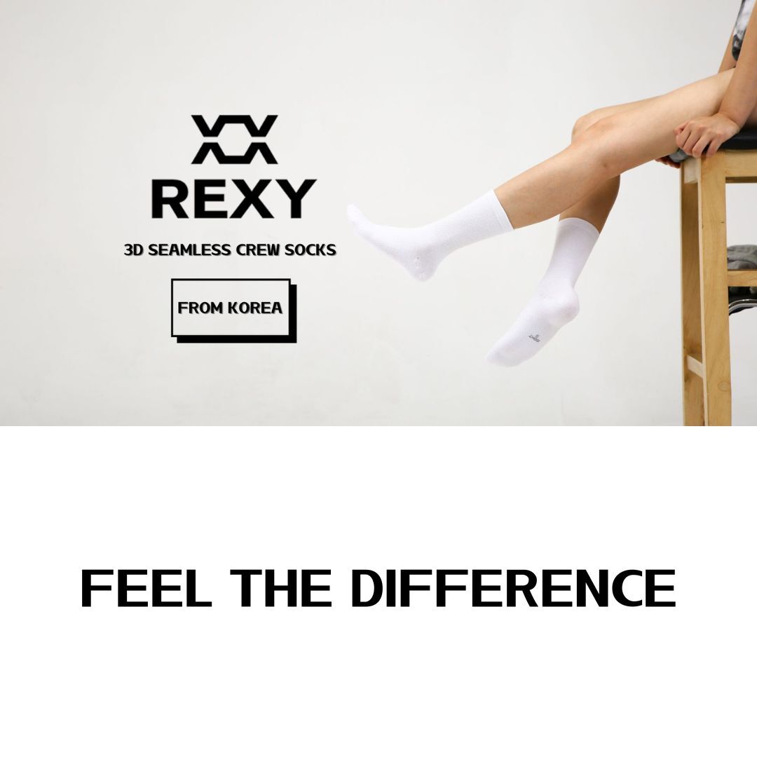 5X Rexy 3D Seamless Crew Socks Medium Slim Breathable WHITE — product photo 8 of 9