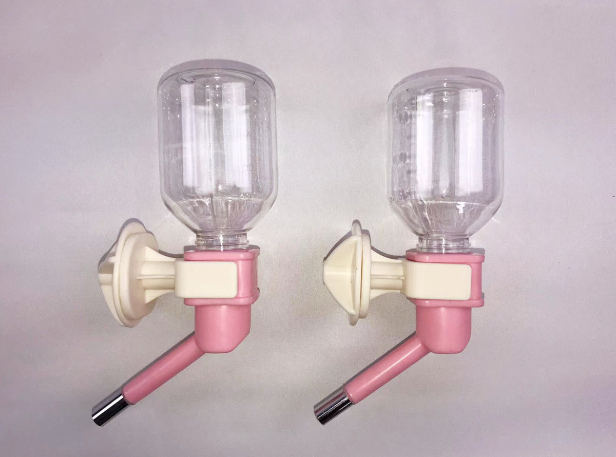 YES4PETS 2 x Pet Hanging Water Bottle No Drip Water Dispenser Rabbit Dog Cat Drinking Bottle-Pink — product image 1 of 8
