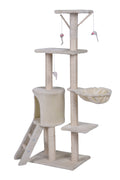 YES4PETS 138cm Cat Scratching Post Tree Post House Tower with Ladder-Beige — product image 1 of 3