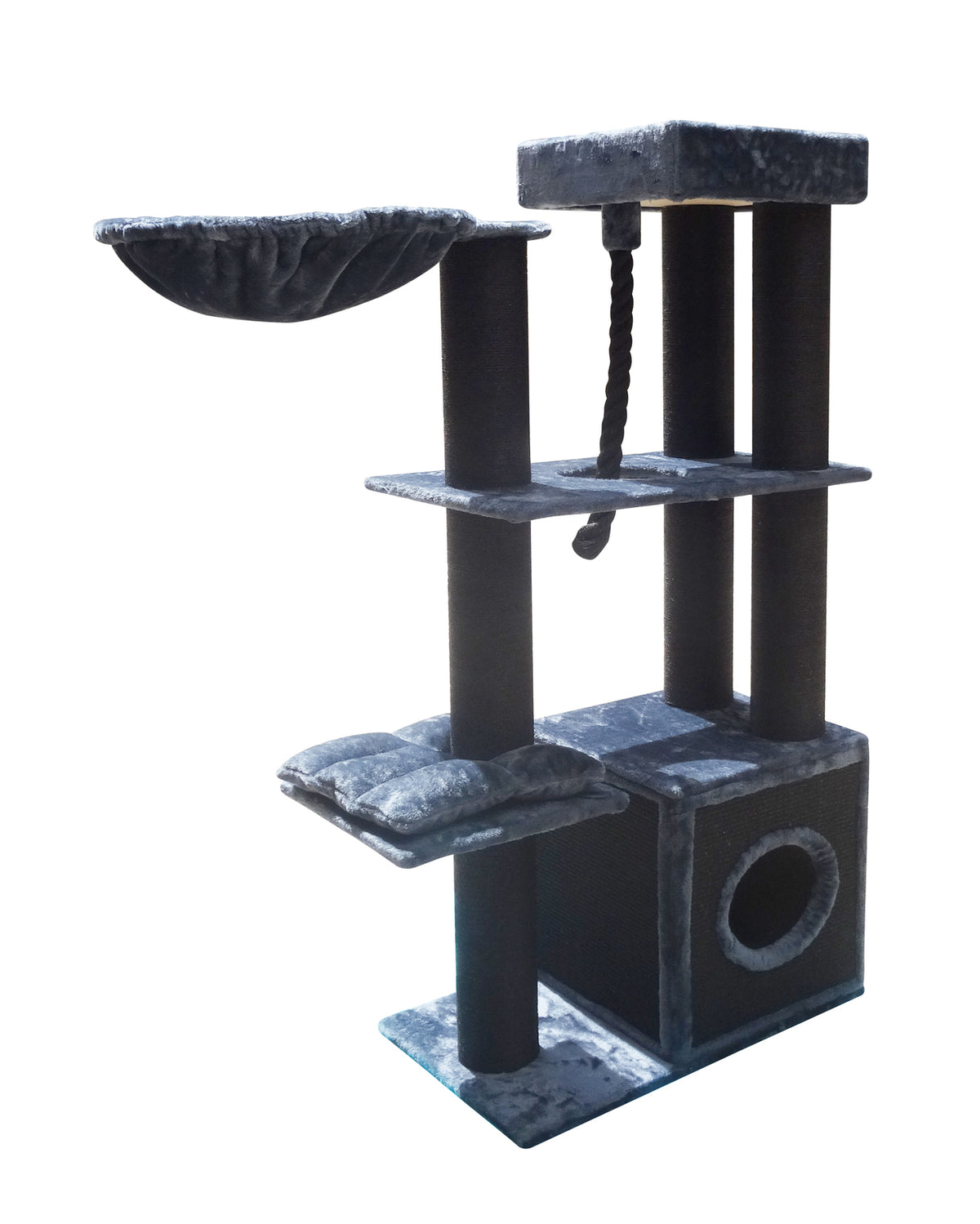 YES4PETS 33kg 160 cm XL Multi Level 14cm Thick Cat Scratching Post Tree Scratcher Pole- Grey — product image 2 of 8