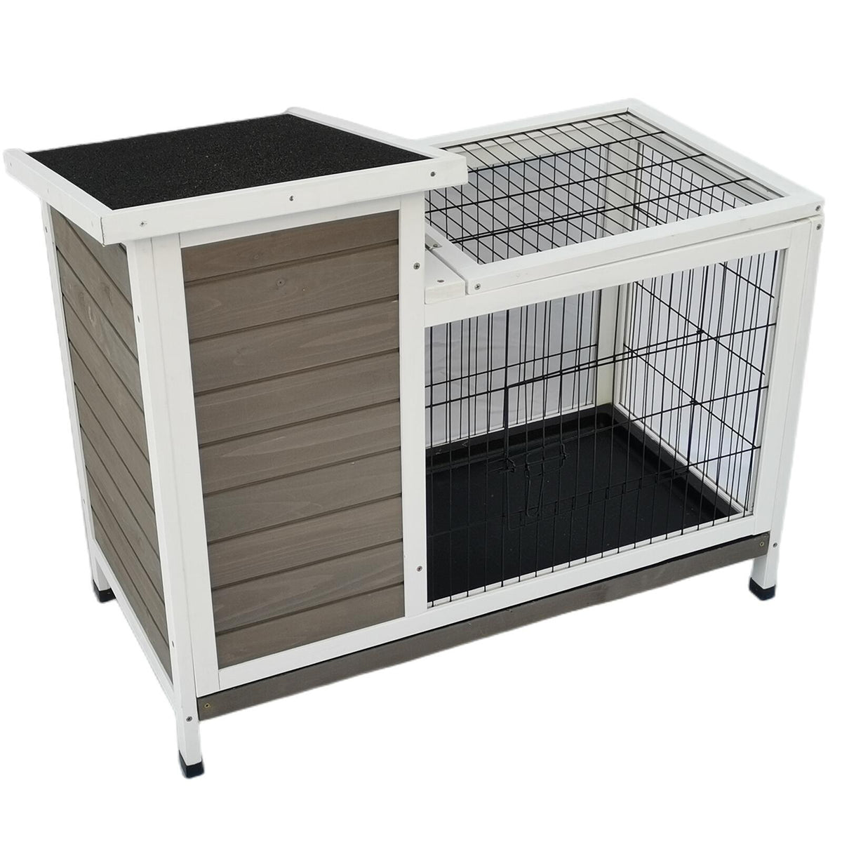 YES4PETS Wooden Rabbit Hutch & Small Animal Shelter, 91.4 × 50.8 × 76.2 cm