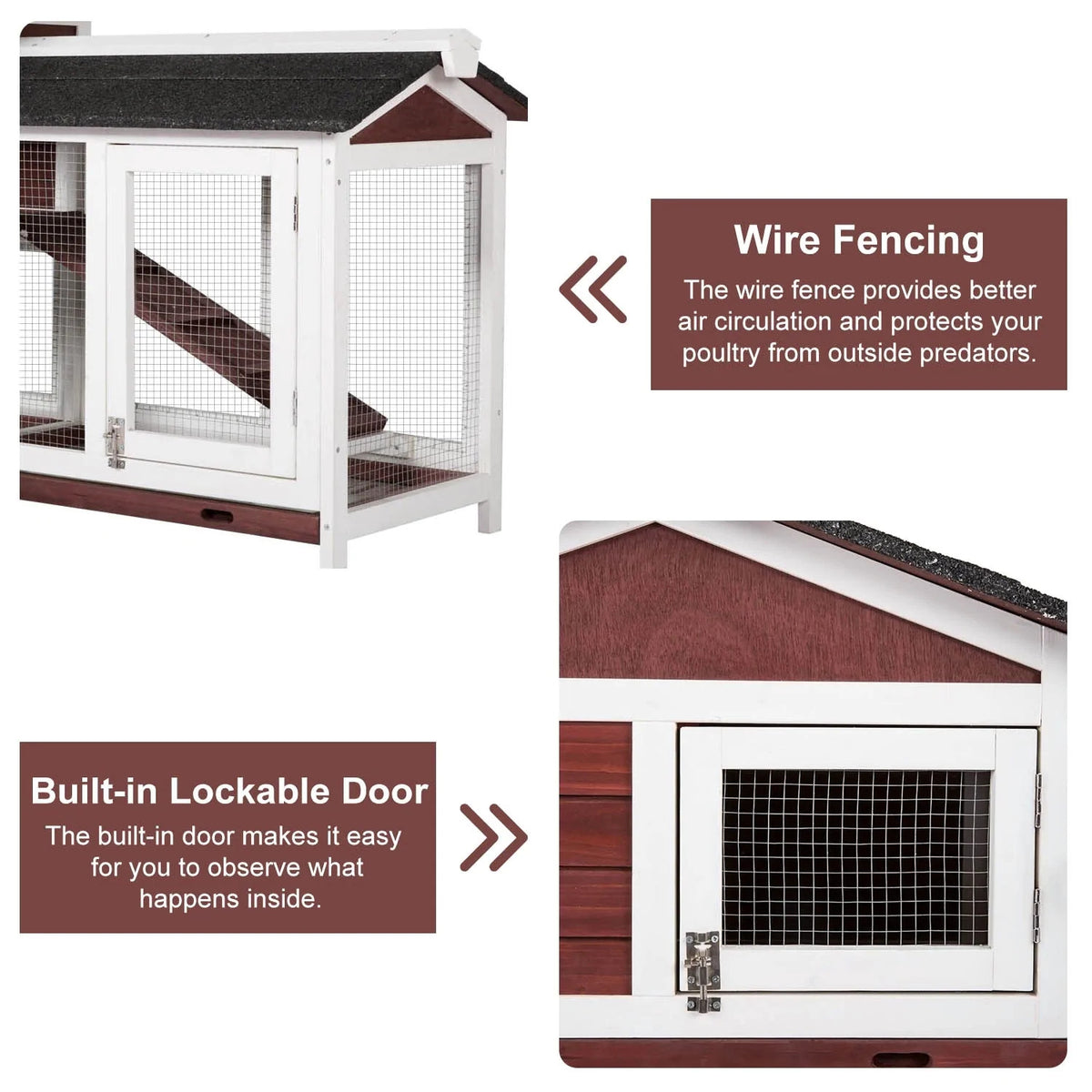 YES4PETS Double Storey Large Rabbit Hutch Guinea Pig Cat Cage , Ferret Cage With Pull Out Tray — product image 5 of 10