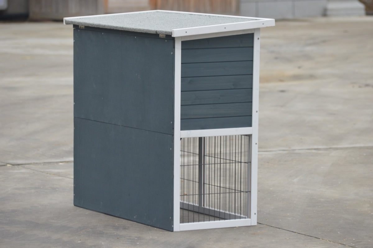 YES4PETS Two-Storey Rabbit Hutch with Pull-Out Tray, 104 × 50 × 90 cm