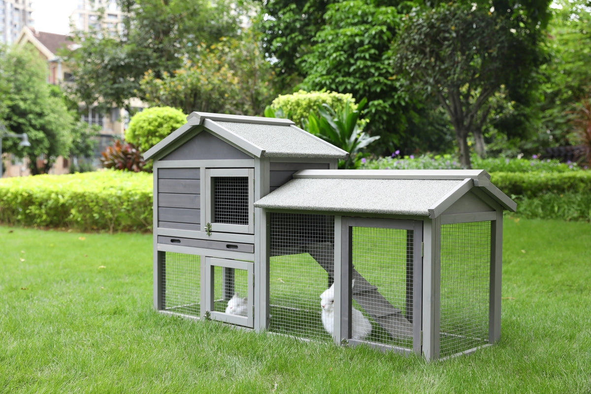 YES4PETS 148cm Rabbit Hutch Quail Run Wooden Cage Guinea Pig Cage House — product image 1 of 8