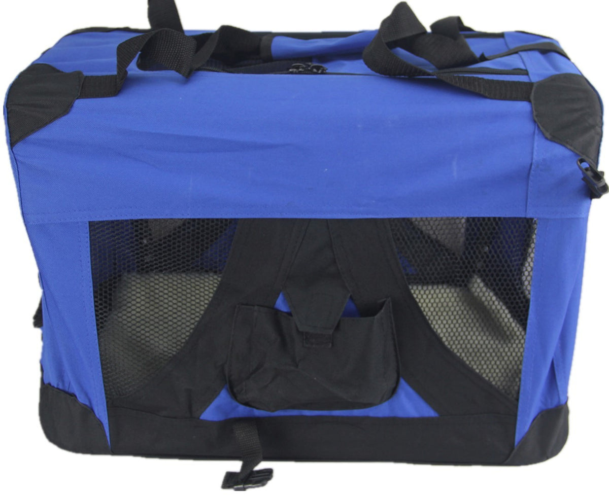 YES4PETS Small Portable Foldable Dog Cat Puppy Soft Crate Cage-Blue — product image 4 of 5