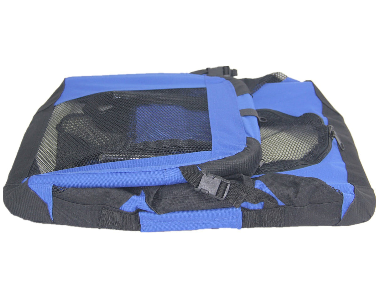 YES4PETS Small Portable Foldable Dog Cat Puppy Soft Crate Cage-Blue — product image 5 of 5