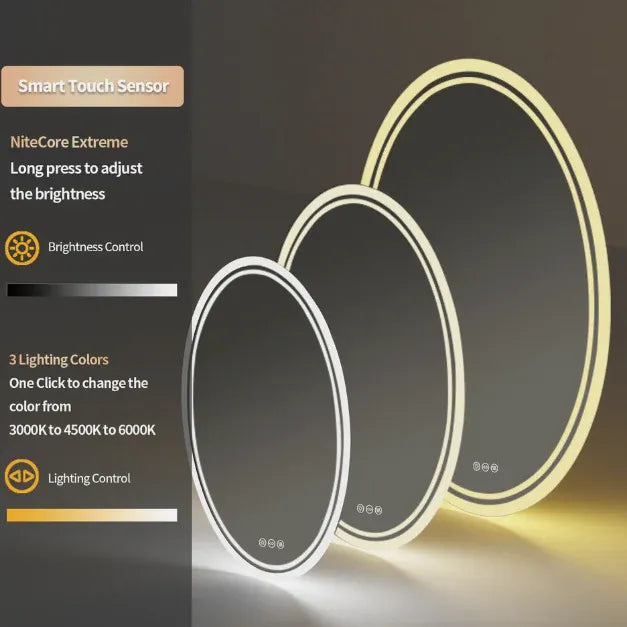 Interior Ave Oval Frameless LED Bathroom Mirror – 50 × 70 cm — product image 3 of 6