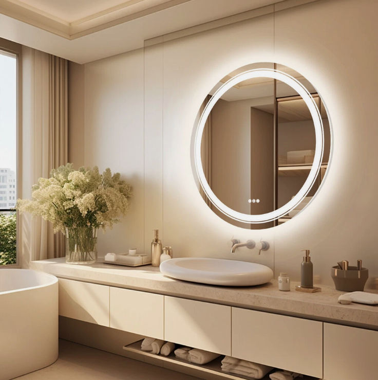 Interior Ave 60 cm Round Frameless LED Bathroom Mirror — product image 2 of 7