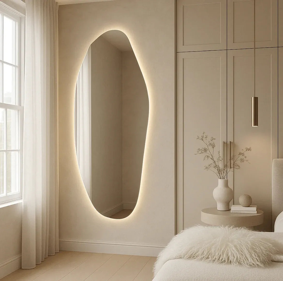 Interior Ave Opal Irregular Backlit LED Wall Mirror — product image 2 of 6