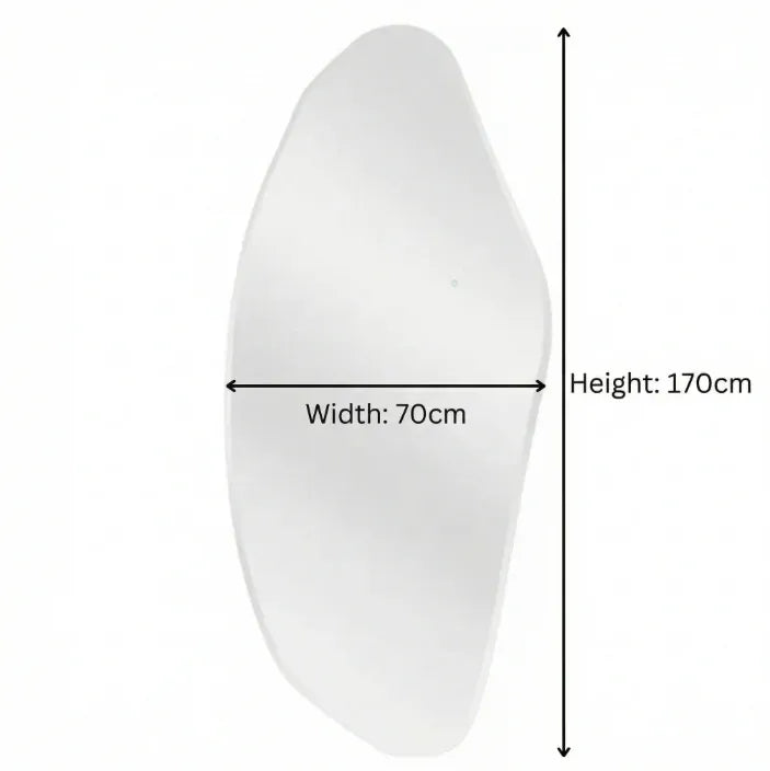 Interior Ave Opal Irregular Backlit LED Wall Mirror — product image 5 of 6